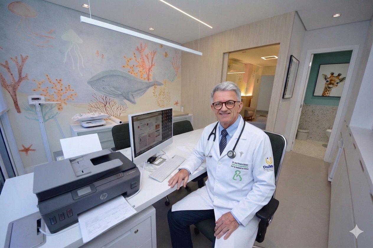 Dr. José Roberto Stefani em seu consultório